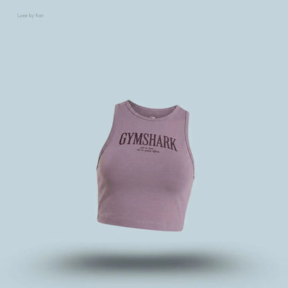 Gymshark Pick Up Truck Graphic Tank Top Dusk Purple body fit midi crop sleeveless chest graphic 95% cotton women's activewear front view India