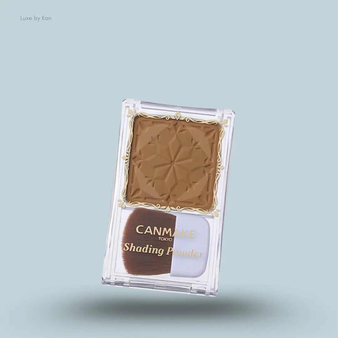 Canmake Shading Powder in 01 Danish Brown, matte pressed contour powder compact