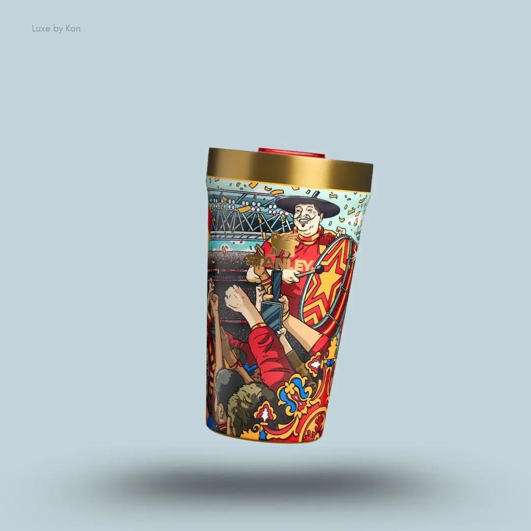 Stanley Futbol Artist Collection Tumbler 0.47L Spain limited edition artist design stackable tumbler front view India