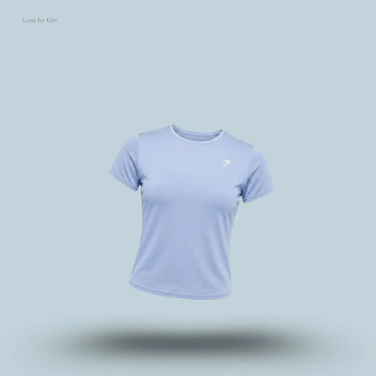 Gymshark Washed Pastel Baby Tee Steady Purple Wash regular fit midi length acid washed women's T-shirt front view India