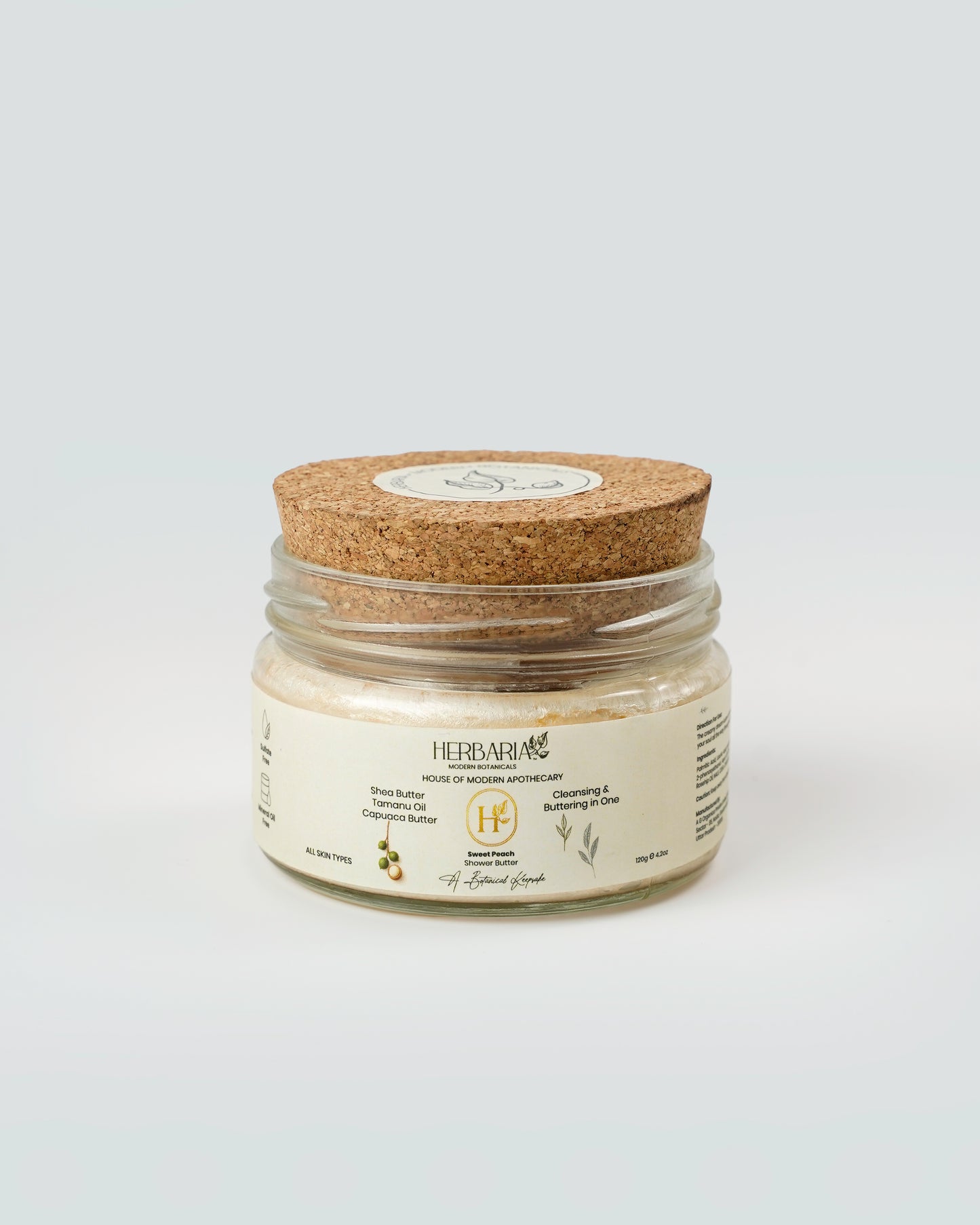 Herbaria - Modern Botanicals  Sweet Peach Shower Butter 120gm