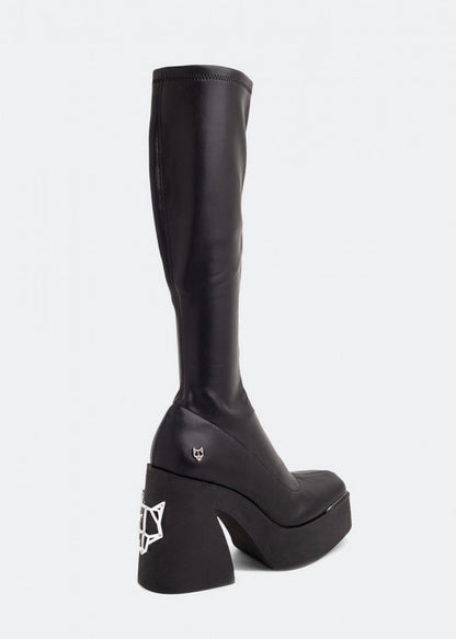 NAKED WOLFE Impact knee-length platform boots