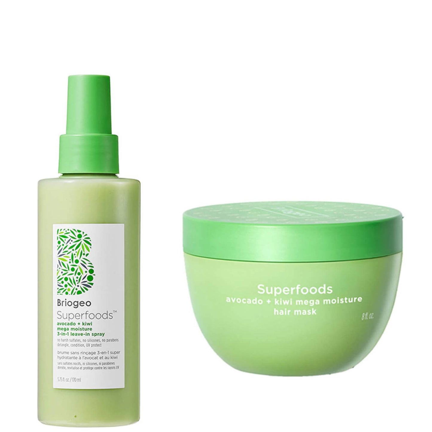 BRIOGEO SUPERFOODS MEGA MOISTURE LEAVEIN CONDITIONER AND HAIR MASK VA