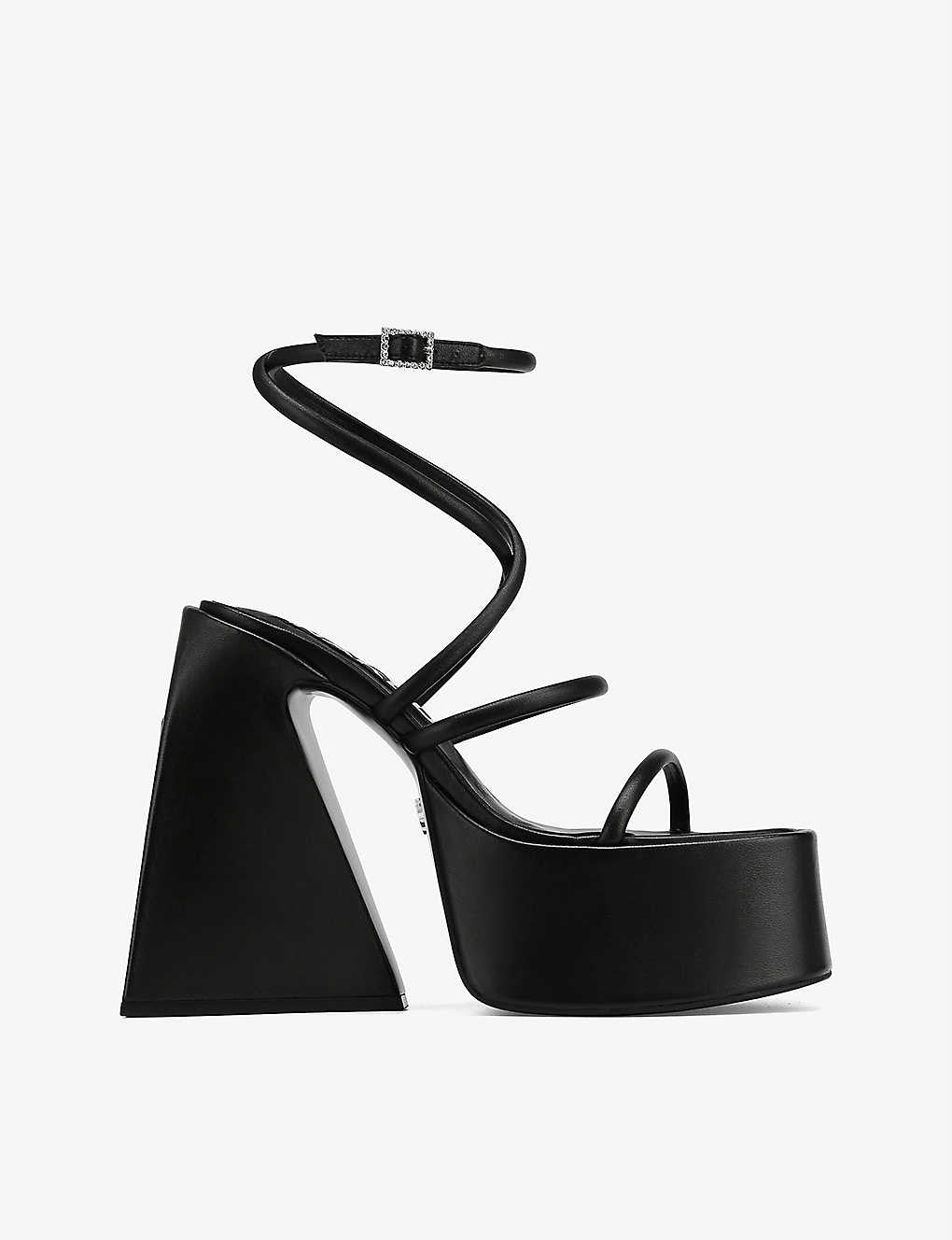 NAKED WOLFE Angel strap-detail platform leather sandals